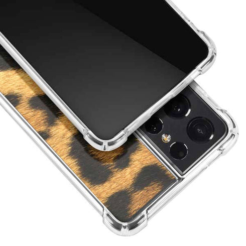 Leopard Animal Print Galaxy S21 Ultra 5G Clear Case