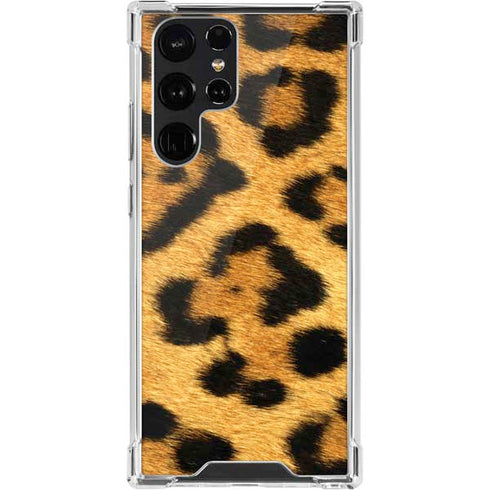 Leopard Animal Print Galaxy S22 Ultra Clear Case