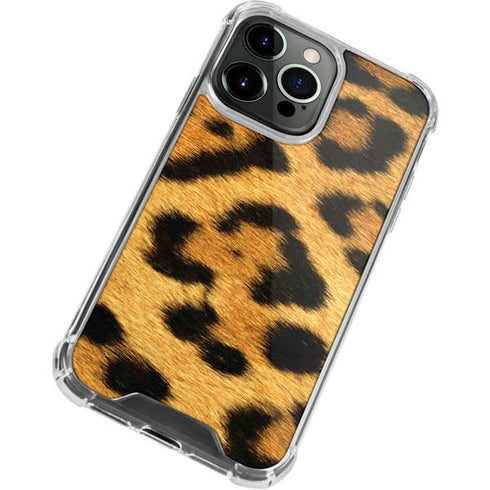 Leopard Animal Print iPhone 13 Pro Clear Case
