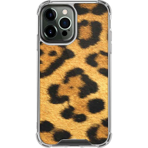 Leopard Animal Print iPhone 14 Pro Max Clear Case