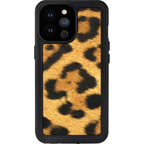 Leopard Animal Print iPhone 14 Pro Max Waterproof Case