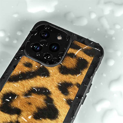 Leopard Animal Print iPhone 14 Pro Max Waterproof Case