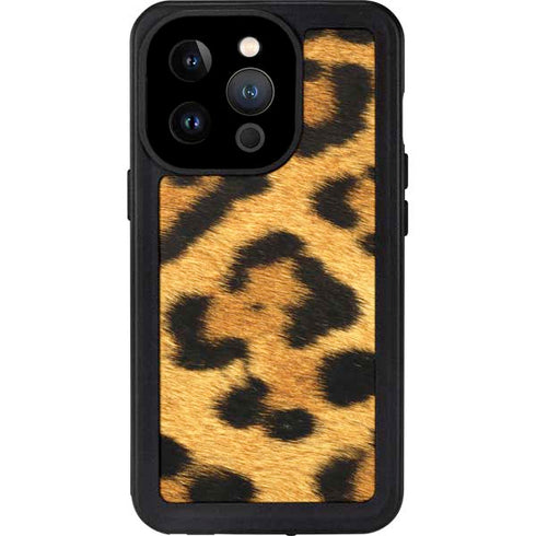 Leopard Animal Print iPhone 14 Pro Waterproof Case