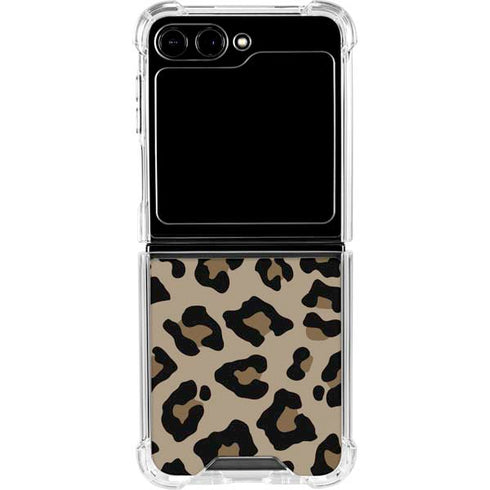 Leopard Print Galaxy Z Flip5 5G Clear Case