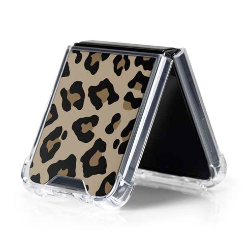 Leopard Print Galaxy Z Flip5 5G Clear Case