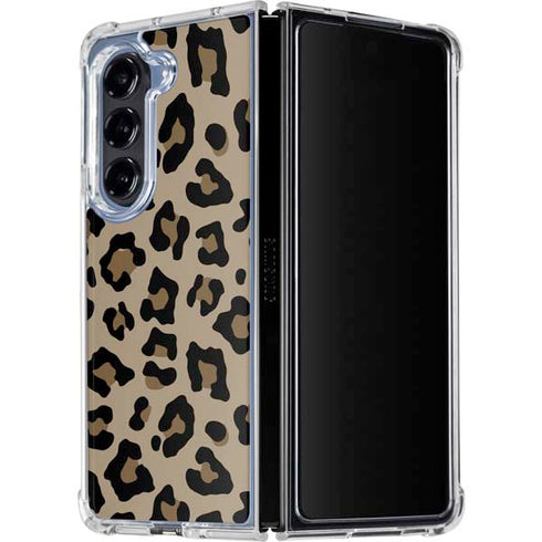 Leopard Print Galaxy Z Fold5 5G Clear Case