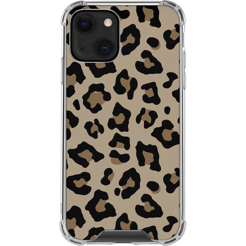 Leopard Print iPhone 13 Mini Clear Case