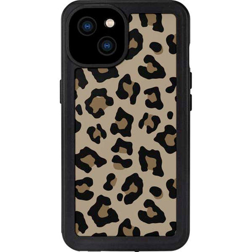 Leopard Print iPhone 15 Plus Waterproof Case