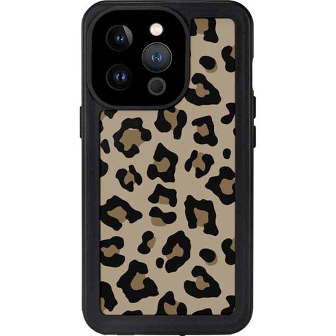 Leopard Print iPhone 15 Pro Waterproof Case