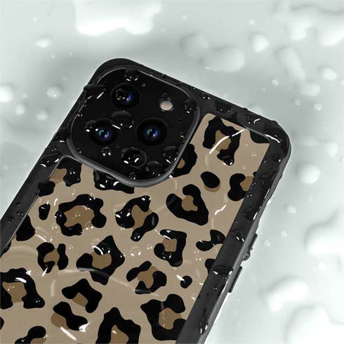 Leopard Print iPhone 15 Pro Waterproof Case