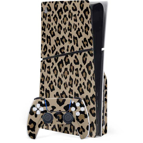 Leopard Print PS5 Slim Disk Bundle Skin