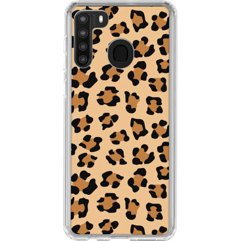Leopard Spots Print Galaxy A21 Clear Case