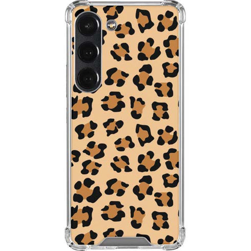 Leopard Spots Print Galaxy S23 Clear Case