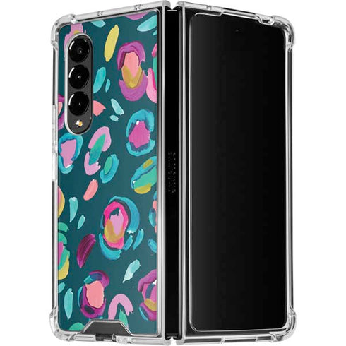 Etta Vee Leopard Spots Galaxy Z Fold4 5G Clear Case