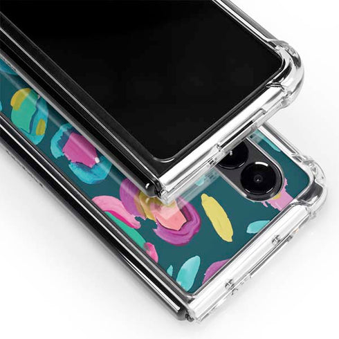 Etta Vee Leopard Spots Galaxy Z Fold4 5G Clear Case