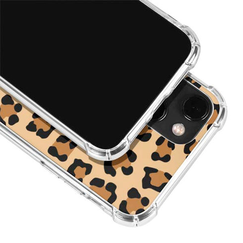 Leopard Spots Print iPhone 14 Plus Clear Case