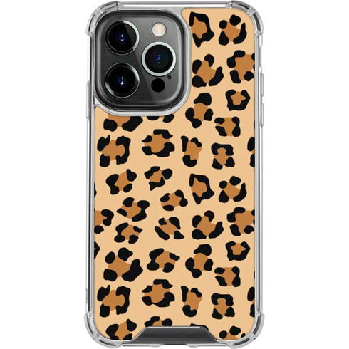 Leopard Spots Print iPhone 15 Pro Clear Case