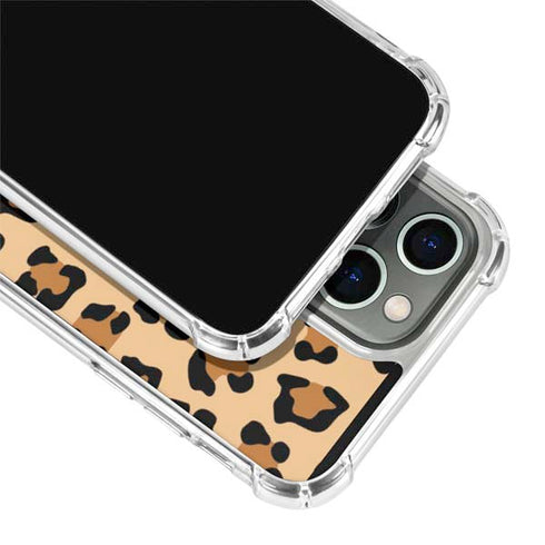Leopard Spots Print iPhone 14 Pro Clear Case