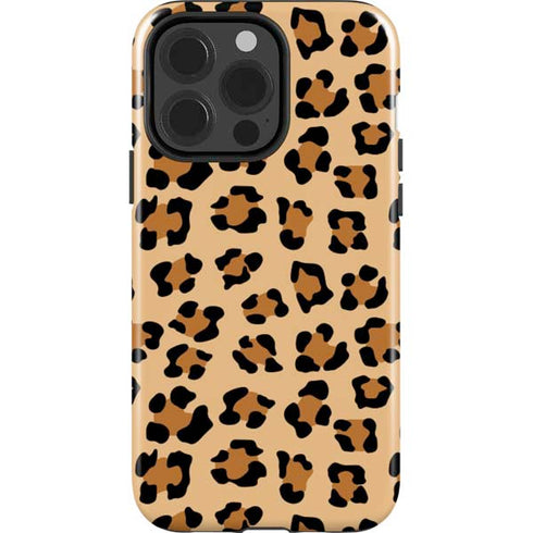 Leopard Spots Print iPhone 15 Pro Impact Case