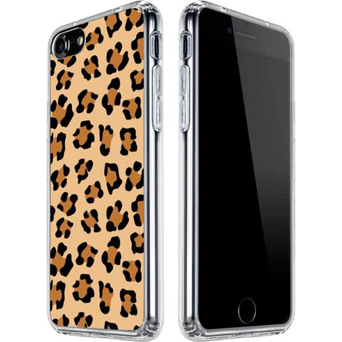 Leopard Spots Print iPhone SE (2nd & 3rd Gen) Clear Case