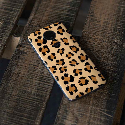 Leopard Spots Print Moto E5 Plus Skin