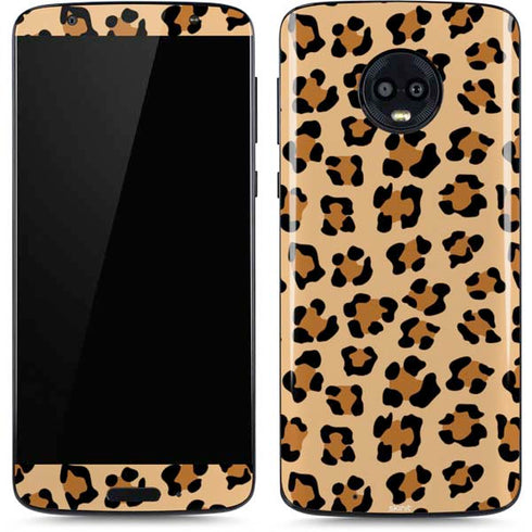 Leopard Spots Print Moto G6 Skin