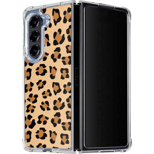 Leopard Spots Print Galaxy Z Fold5 5G Clear Case