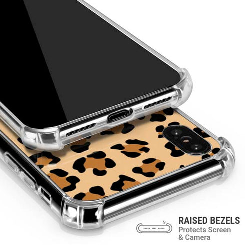 Leopard Spots Print iPhone XS Max Clear Case