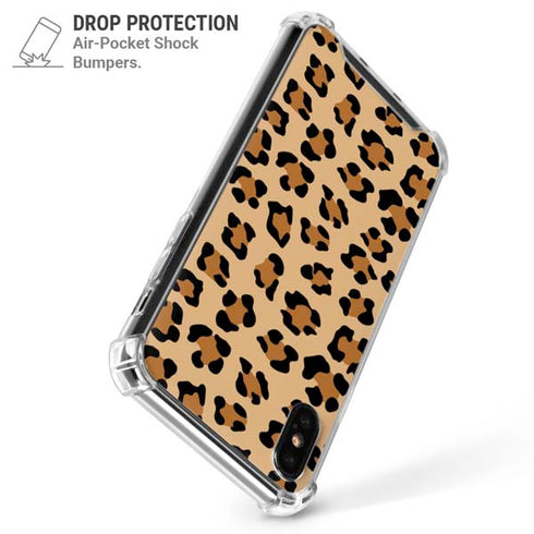 Leopard Spots Print iPhone XS Max Clear Case