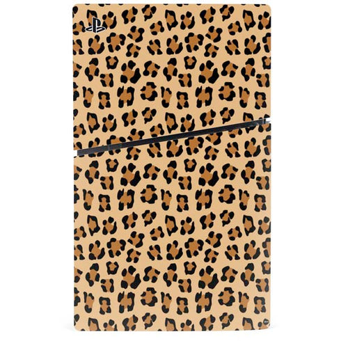 Leopard Spots Print PS5 Slim Disk Console Skin