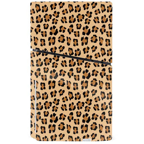 Leopard Spots Print PS5 Slim Disk Console Skin
