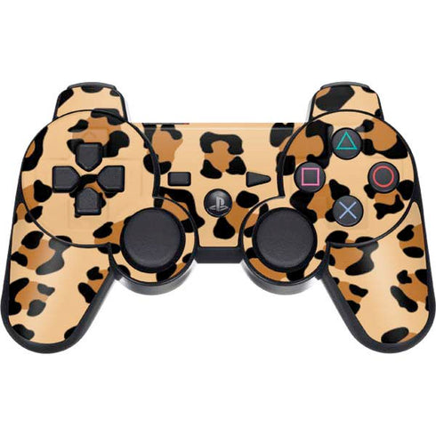 Leopard Spots Print PS3 Dual Shock wireless controller Skin