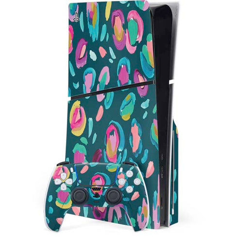 Leopard Spots by Etta Vee PS5 Slim Disk Bundle Skin