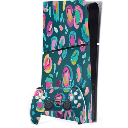 Leopard Spots by Etta Vee PS5 Slim Digital Edition Bundle Skin