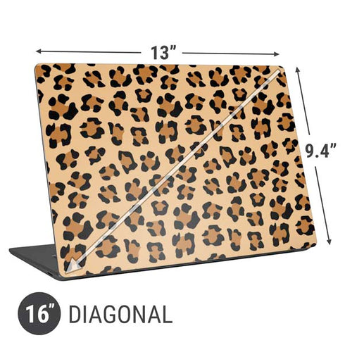 Leopard Spots Print Universal Laptop 16in (13 x 9.4in) Skin