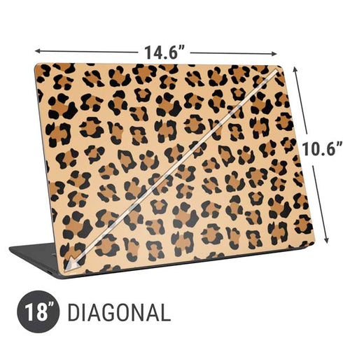 Leopard Spots Print Universal Laptop 18in (14.6 x 10.6in) Skin