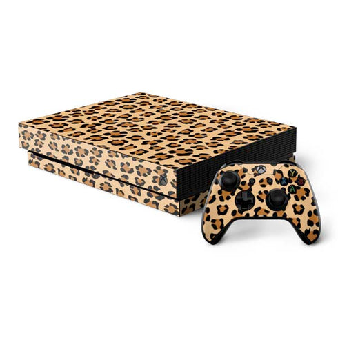 Leopard Spots Print Xbox One X Bundle Skin