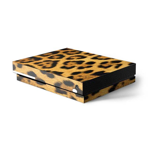 Leopard Animal Print Xbox One X Console Skin