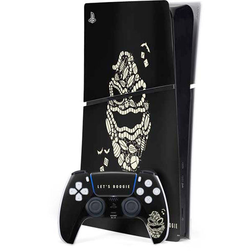 Disney The Nightmare Before Christmas Lets Boogie Art PS5 Slim Digital Edition Bundle Skin