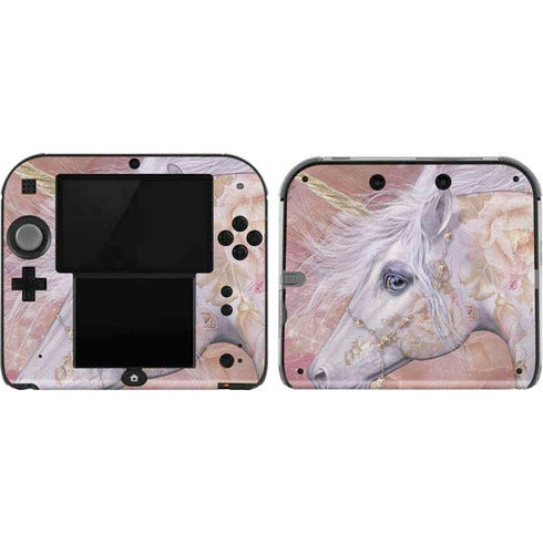 Laurie Prindle Licorne Florale Rose Unicorn Nintendo 2DS Skin
