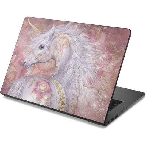 Laurie Prindle Licorne Florale Rose Unicorn Dell Chromebook Skin