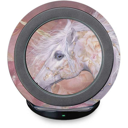 Laurie Prindle Licorne Florale Rose Unicorn Fast Charge Wireless Charging Stand Skin