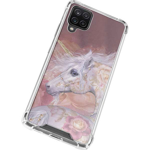 Laurie Prindle Licorne Florale Rose Unicorn Galaxy A12 Clear Case