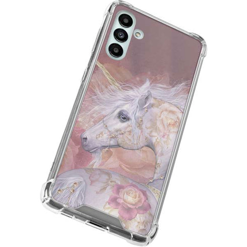 Laurie Prindle Licorne Florale Rose Unicorn Galaxy A13 5G Clear Case