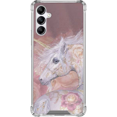 Licorne Florale Rose Unicorn by Laurie Prindle Galaxy A15 5G Clear Case