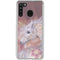 Laurie Prindle Licorne Florale Rose Unicorn Galaxy A21 Clear Case