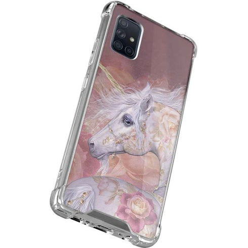Laurie Prindle Licorne Florale Rose Unicorn Galaxy A51 5G Clear Case