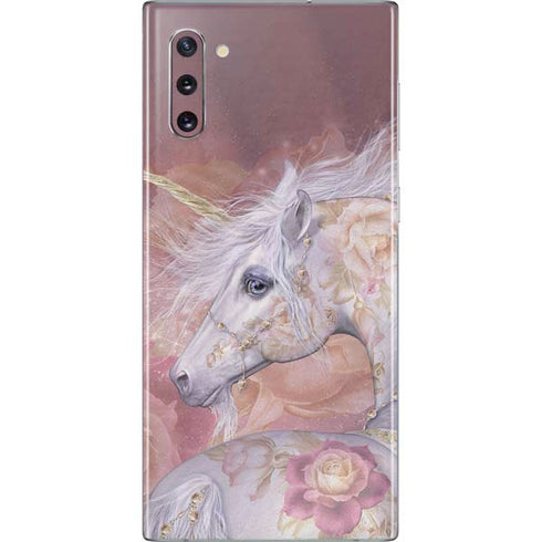 Laurie Prindle Licorne Florale Rose Unicorn Galaxy Note 10 Skin
