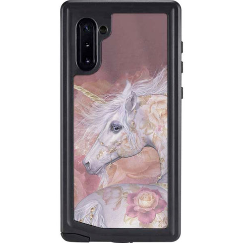 Laurie Prindle Licorne Florale Rose Unicorn Galaxy Note 10 Waterproof Case