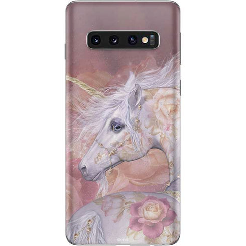 Laurie Prindle Licorne Florale Rose Unicorn Galaxy S10 Skin